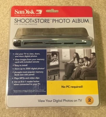 SanDisk Shoot Store Digital Photo Album TV Direct Viewing Memory Card Reader NEW - Image 1 of 4