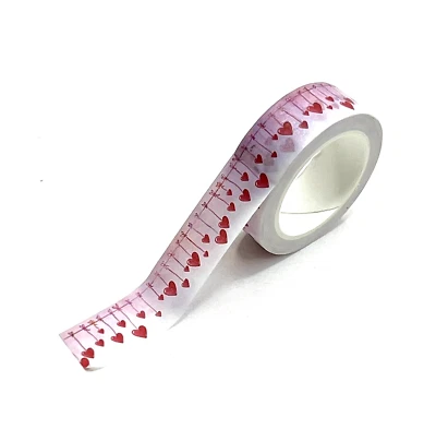 Hanging Hearts Valentine's Days Washi Tape Journals Scrapbooking Cardmaking - Image 1 of 2