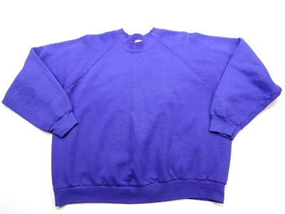 Sudadera De Colección Fruit of the Loom Damas Grande Púrpura En Blanco Retro Años 90 Y2K Informal Foto 1 de 4