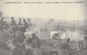 CP Repro 264 Feldzug 1914 Schlacht an der Marne Ein Biwak in Marson  - Bild 1 von 2