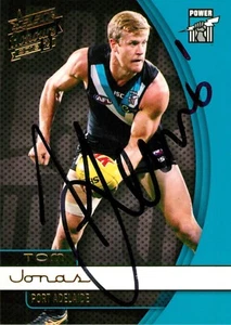Signed 2015 PORT ADELAIDE POWER AFL Card TOM JONAS - Picture 1 of 3