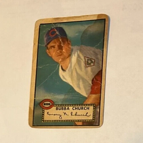 1952 Topps Bubba Church #323 High # LOW GRADE FILLER Cincinnati Reds - Image 1 of 2
