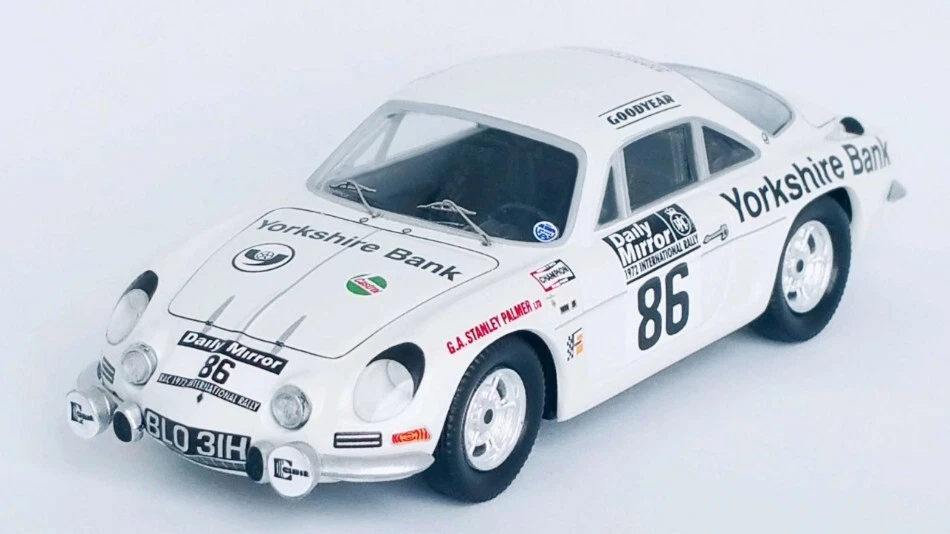 Modellino auto rally scala 1:43 Trofeu ALPINE RENAULT A110 RAC RALLYE 1972 NEW - Immagine 1 di 1