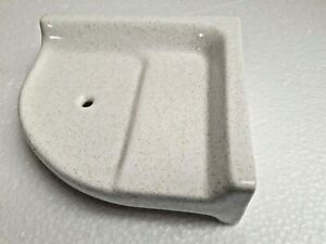 Harvest Gold Dust Ceramic Corner Tray Ledge Soap Dish Holder Specs Color 0138