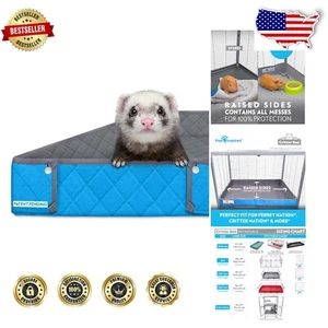 Reversible Fleece Cage Liner with Raised Sides for Small Animals - Easy Clean - Picture 1 of 8