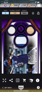 21 Topps BUNT Tribute Lourdes Gurriel Jr Triple Relic Purple Event DIGITAL