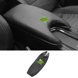 For Cadillac ATS 2013-2019 Black Leather Central Console Armrest Box Cover Trim - Foto 1 di 7