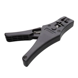 Modular Plug ABS Crimping Tool for Telephone Connections RJ11/RJ14/RJ25 Black - Zdjęcie 1 z 4