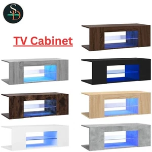 TV Cabinet with LED Lights TV Stand TV Unit Hall Entertainment Centre vidaXL - Picture 1 of 78