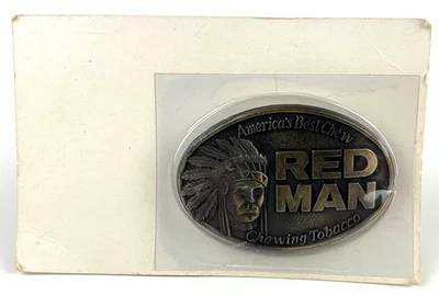 Novo Pacote Selado Original Homem Vermelho Fivela de Cinto de Mastigação Tabaco America’s Best - Imagem 1 de 4