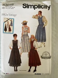 Simplicity Sewing Pattern Vintage 1980's Misses Cottage-core Jumpers S3048 - Picture 1 of 2