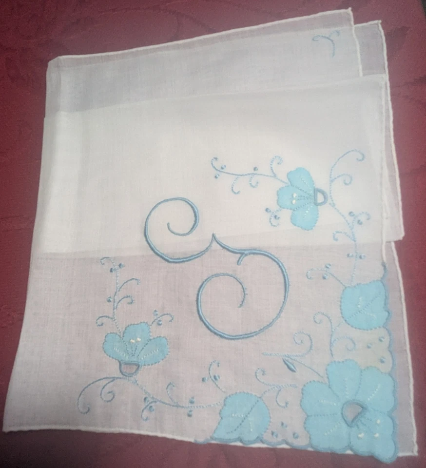 华丽复古 MADEIRA 手工装饰刺绣单色 AQUA... — 第 1/1 张图片