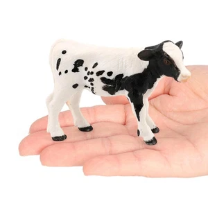 Juguetes realistas de vaca Holstein estatua de becerro juguetes de vaca juguete educativo de aprendizaje para niños - Imagen 1 de 12