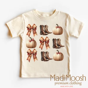 Cowboy Boots And Pumpkins Shirt - Fall Tee - Picture 1 of 6