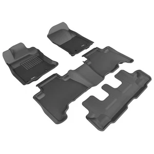 3D MAXpider Custom Fit Kagu Black 1st / 2nd / 3rd Row Floor Liners for 4Runner - Picture 1 of 11