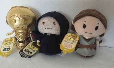 Hallmark Itty Bittys 3 GOLD TAG Star Wars Mini Plush w Tags Emperor Palpatine C- - image 1 of 4