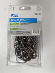 Blue Hawk 10 Ft. Decorative Chain Antique Brass Finish #1329458 - Picture 1 of 2