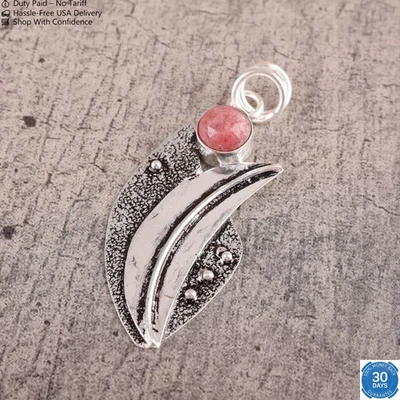 Venta de Día de Acción de Gracias Conjunto de Bisel de Rodonita Negra Nuevo Colgante Plata de Ley 925 Foto 1 de 4