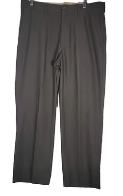 Calça de golfe masculina Izod 36x30 cinza desempenho poliéster frente plana perna reta - Imagem 1 de 4
