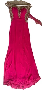 Vestido Camille la vie Baile de graduación Vestido formal Cuentas Lentejuelas Rosa Talla XS - Imagen 1 de 11