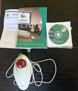 Logitech T-BB14 Red Marble Mouse USB Ergonomic NICE LOOK! - Picture 1 of 6