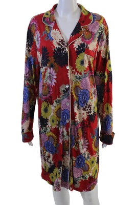 Vestido recto Johnny Was para mujer multicolor manga larga cuello talla L Foto 1 de 4