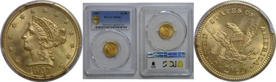 1907 年 2 美元 1/2 自由金 PCGS 评级 MS-66+ — 第 1/3 张图片