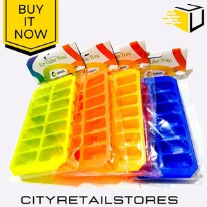 4 pack Apollo Splash Soft Ice Cube Tray Assorted Colours Flexible Easy - Picture 1 of 5