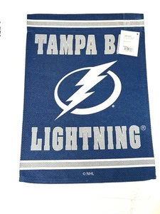 Tampa Bay Lightning Embossed Suede Garden Flag 12.5x18” NHL Hockey Evergreen - Picture 1 of 3