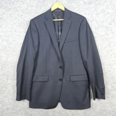 Blazer para hombre Calvin Klein negro ventana talla 42L 100 % lana calce ceñido extremo Foto 1 de 4