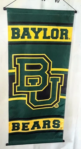 NCAA Baylor Bears Team Logo Hanging Banner! 42 Inches Cover