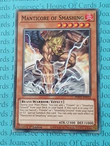 Tarjeta Manticore of Smashing PHHY-EN022 Yu-Gi-Oh 1a Edición Nueva - Imagen 1 de 3