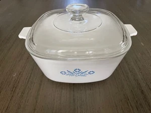 Corning Ware Blue Cornflower 2 1/2 Quart P-2-1/2-B Casserole Dish With Lid RARE - Picture 1 of 9
