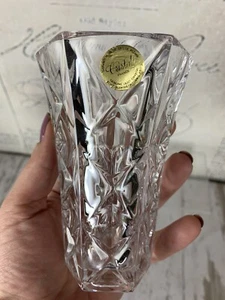 Cristal Vase France Genuine Lead Cristal ECHT Bleikristall 24% PBO, 5” Tall hexa - Picture 1 of 5