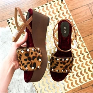 Joie Galla Leopard Platform Sandal Sz 8.5 - Picture 1 of 7
