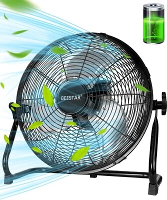 Ventilador de piso a batería - Ventilador recargable inalámbrico de alta potencia Foto 1 de 4