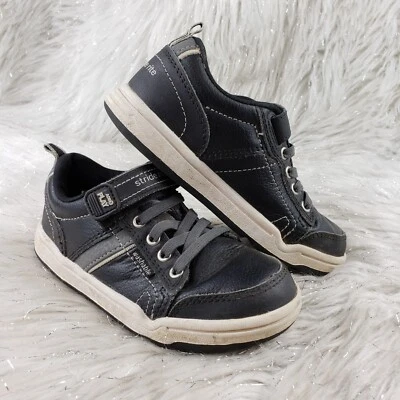 Zapatos informales MADE 2 PLAY by Stride Rite de cuero negro fáciles de usar para niños pequeños talla 10 M Foto 1 de 4