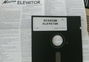 Mission Elevator (Eurogold, 1986) Commodore C64 (Diskette & Manual) works 