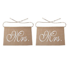  2 Pcs Chair Signs for Wedding Decorations Anniversaries Table Centerpiece