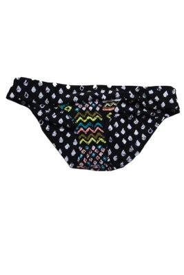 Volcom Schwarze Multi Tribal Instinct Wendbare Bikini Unterteile M - Bild 1 von 3