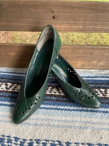 ✅ Naturalizer 69365 Women's Green Leather Pump Heels, size 7AAAA - Picture 1 of 12