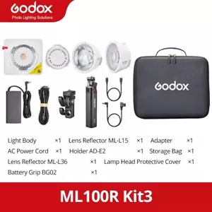 Godox ML100R Kit3 RGB Full Color LED Video Pocket COB Light 1800K-10000K APP - Picture 1 of 8