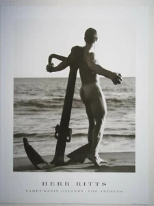 Herb Ritts "Nude With Anchor" 25x31 large print NEW 1994 never framed kept flat - Picture 1 of 3