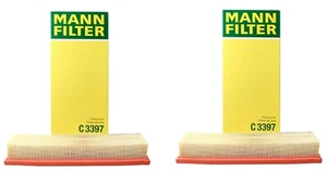 NEW For Mercedes CLS-Class GLE-Class ML-Class Pair Set Of 2 Air Filters OEM MANN - Picture 1 of 2