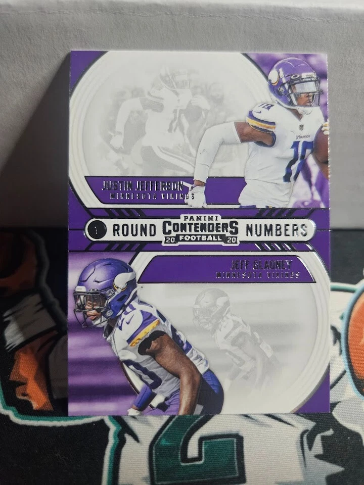 Justin Jefferson 2020 Panini Contenders Round Numbers Rookie RC #RN-JG 🔥 - Image 1 of 1