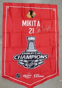 MOLSON NHL ALUMNI Banner 22X33" Chicago Black Hawks Stan Mikita - Picture 1 of 1