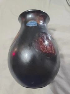 Poole Keramik Lava Glasur 6,75" Vase mit Aufkleber - Bild 1 von 6