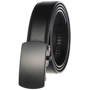 Trend Men's Cow Leather Belt Design Automatic Buckle Belt Ratchet Strap Gift - Bild 1 von 4