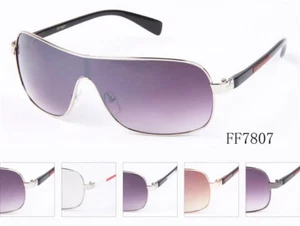 Sunglasses Classic Retro Eyewear One Piece Lens Men Women UV 100% - Picture 1 of 3