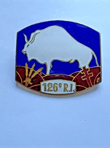 126° Régiment d’Infanterie, Bison blanc, 36 x 41 millimètres, A.B.P.D. (2027) - Picture 1 of 2